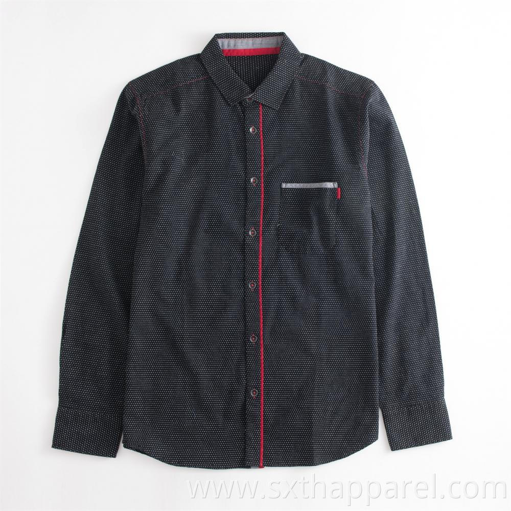 Long Sleeve Dobby Casual Shirt